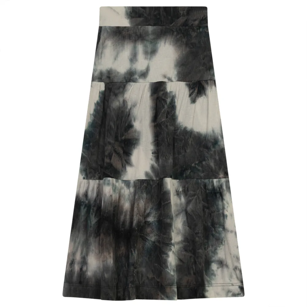 Riff TIe-Dye Tiered Skirt