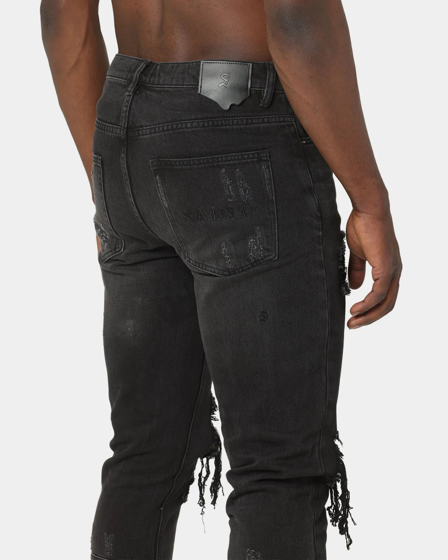 Saint Morta Destroyer Distressed Jeans Vintage Black