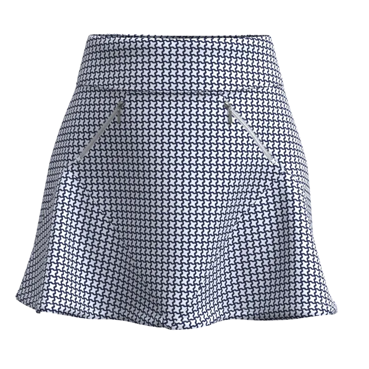 Sanna Ice Skort - NAVY HOUNDSTOOTH