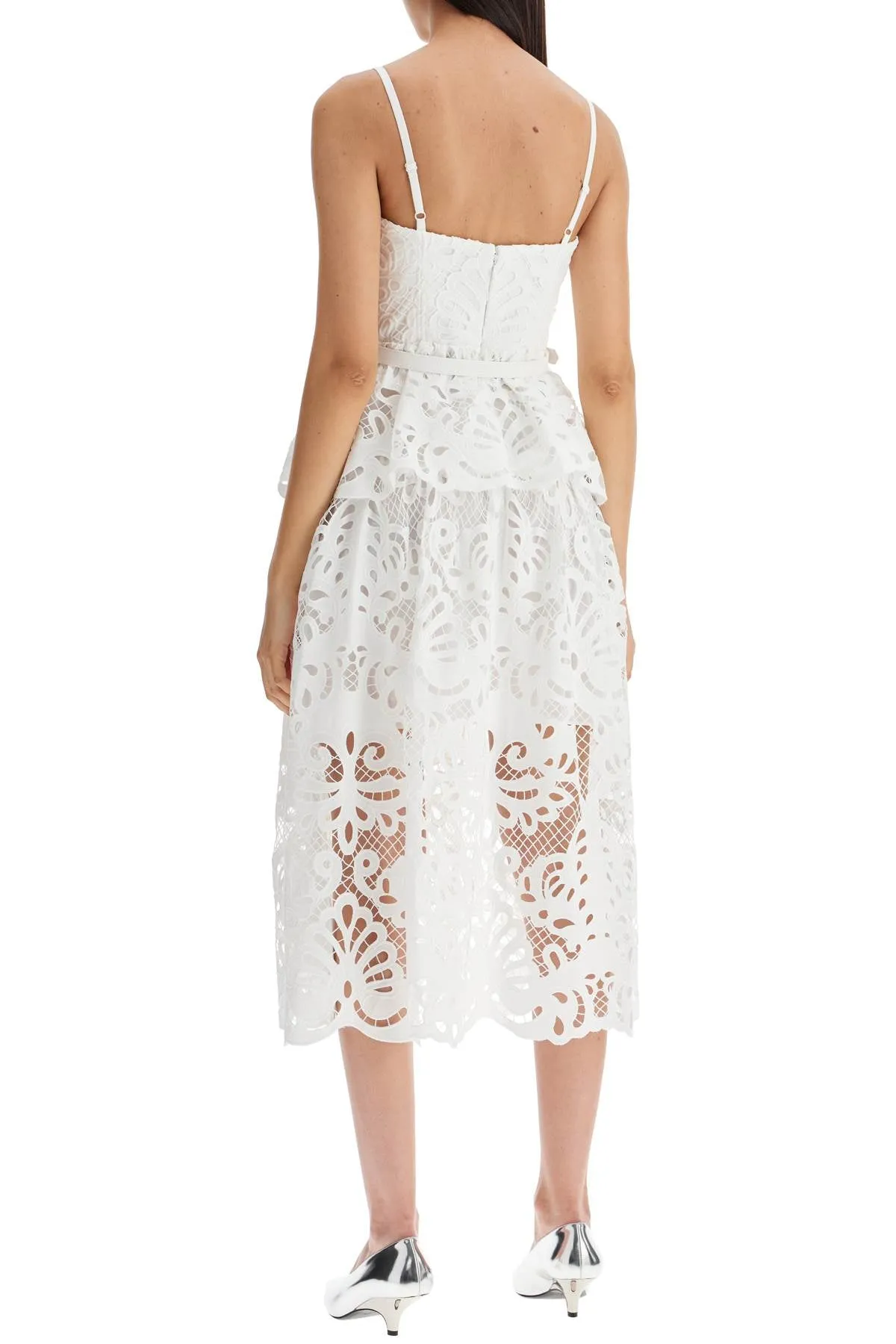 Self Portrait Lace Bustier Dress With Belt