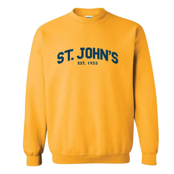 ST. JOHN'S CREW NECK SWEATSHIRT - Gold Adult