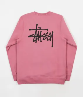 Stussy Basic Stussy Crewneck Sweatshirt - Orchid