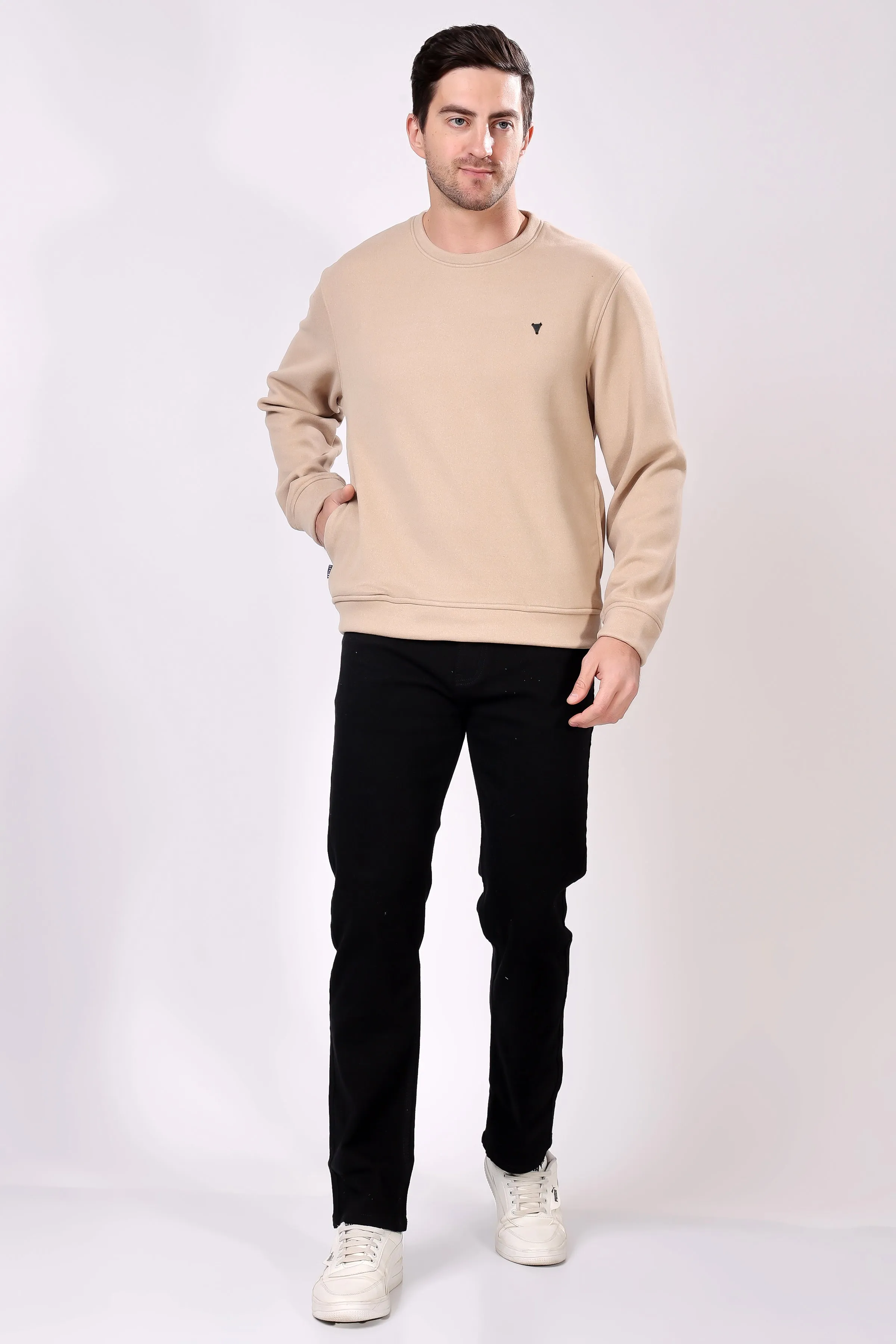 STYLOX Cotton Crew Neck Sweatshirt For Men