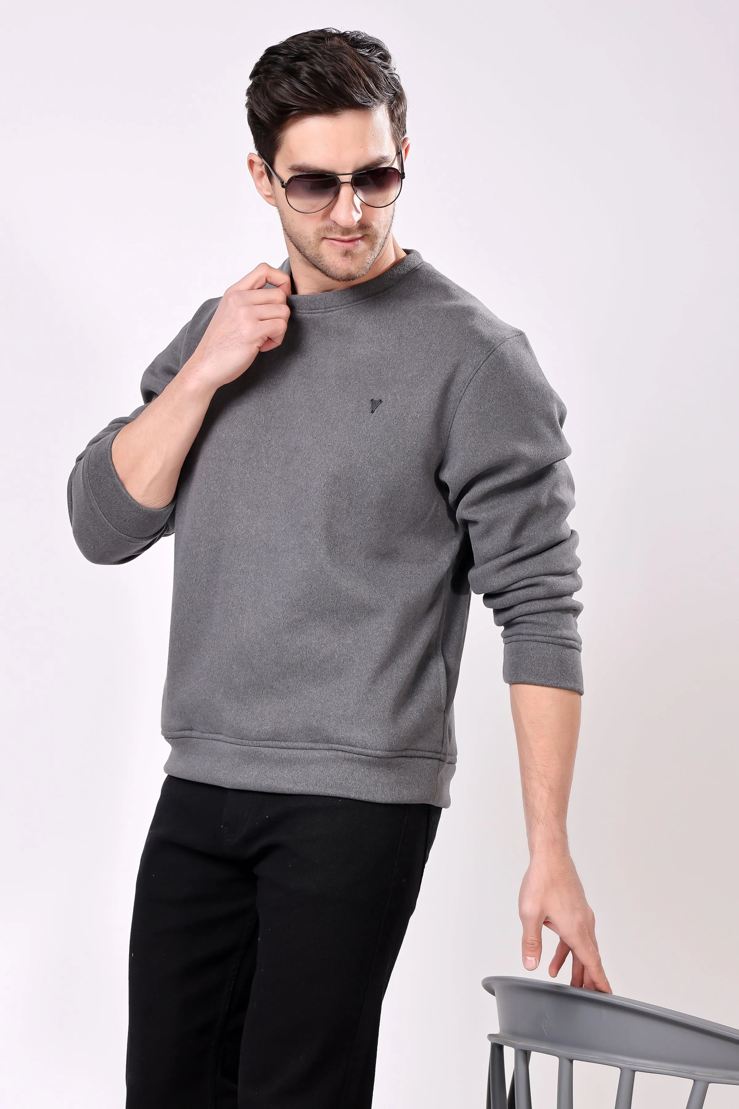 STYLOX Cotton Crew Neck Sweatshirt For Men