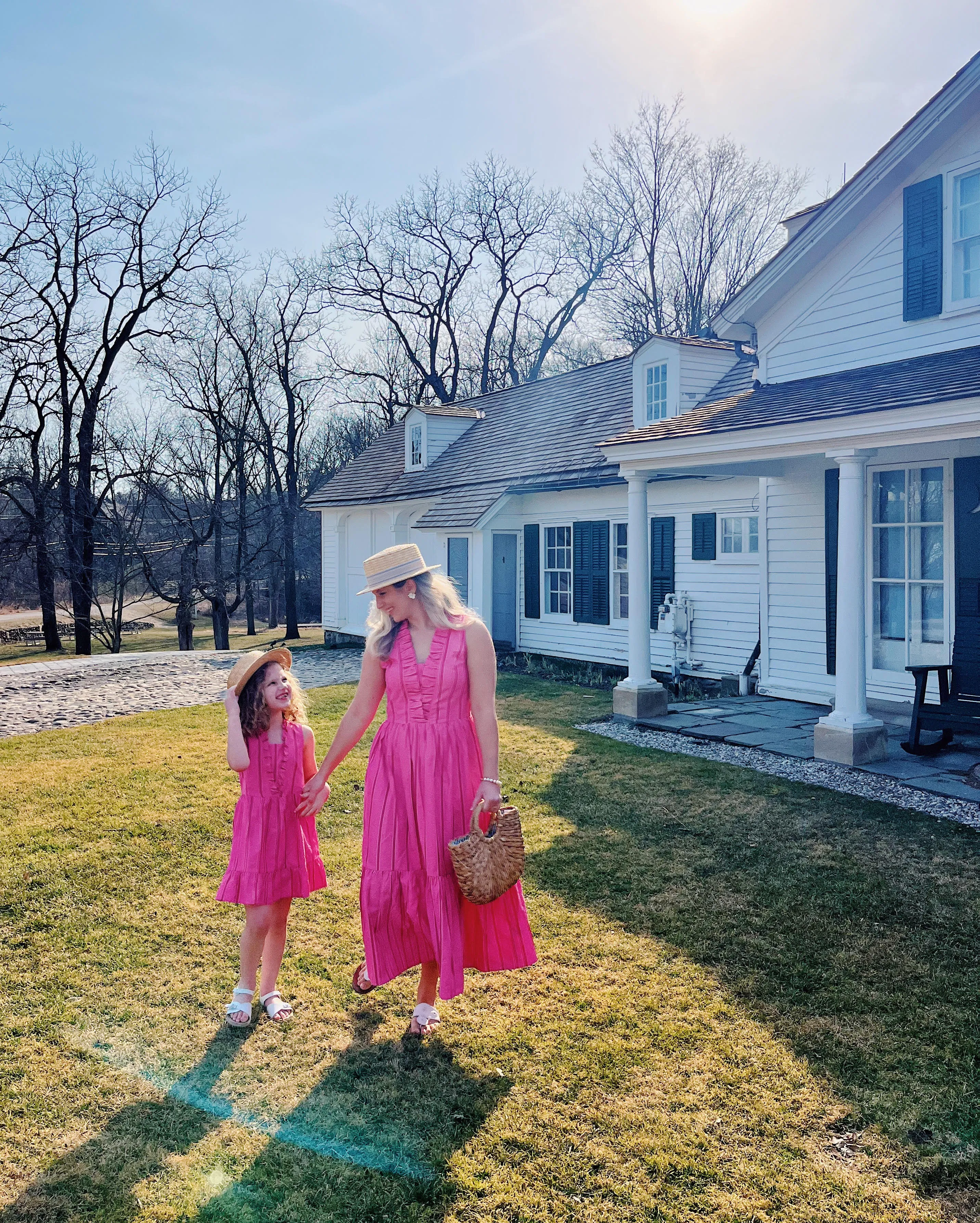 The Delphine Dress in Candy Pink Seersucker