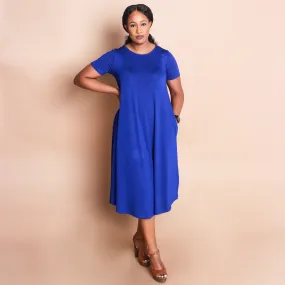 The Essential Dress-Bright Blue