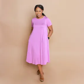 The Essential Dress-Dk Mauve