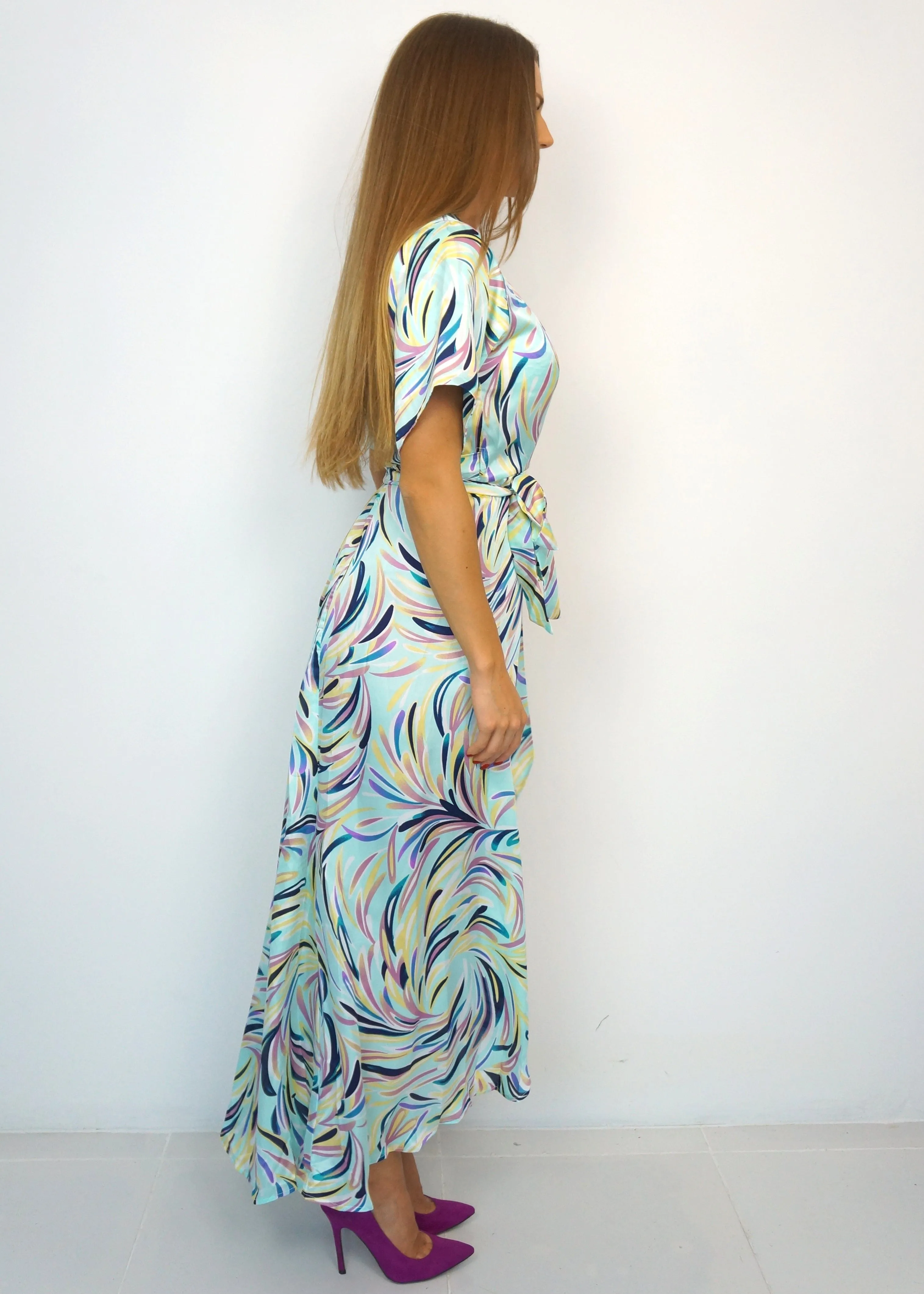 The Maxi Wrap Dress - Mint Summer