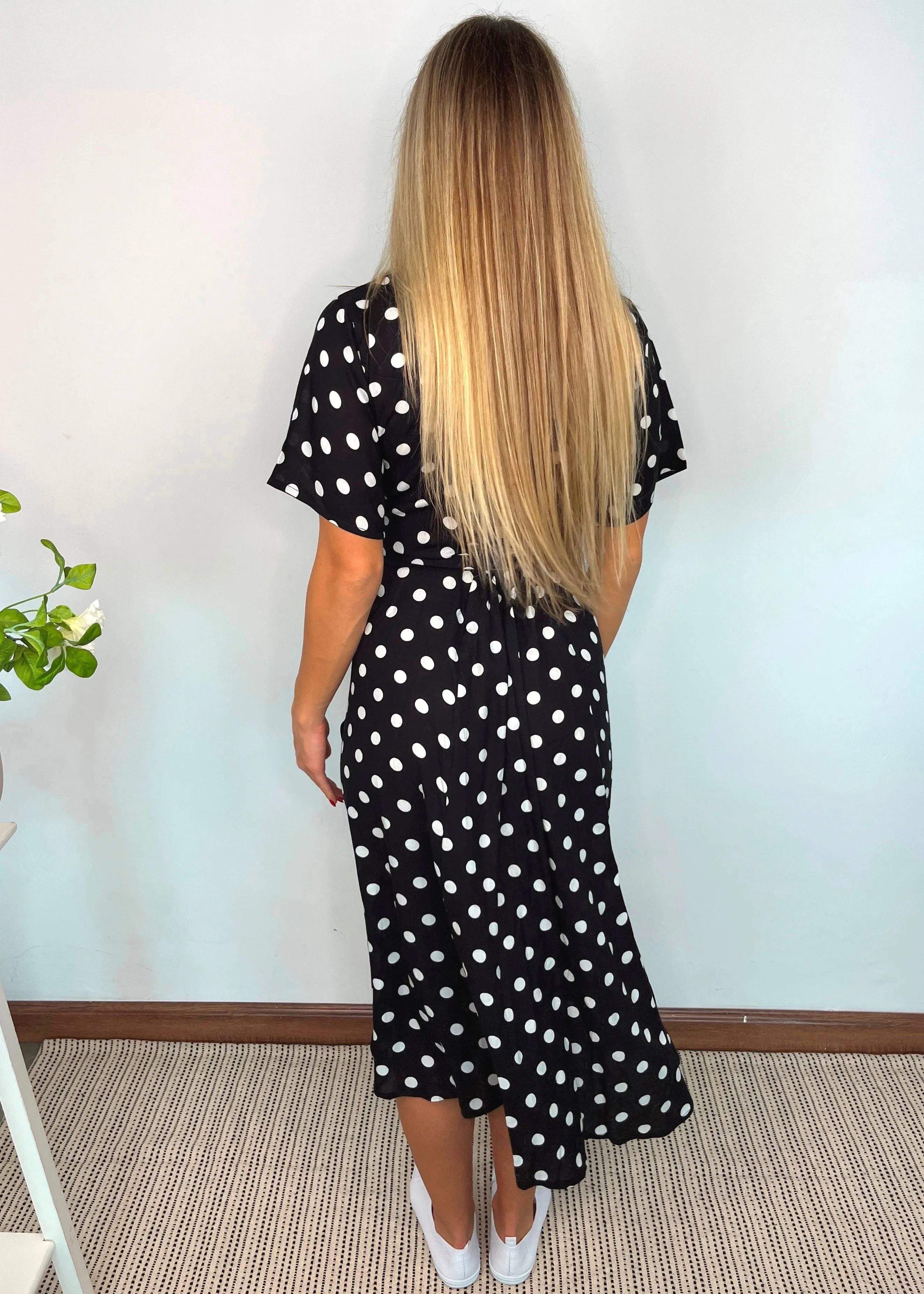 The Midi Wrap Dress - City Polka