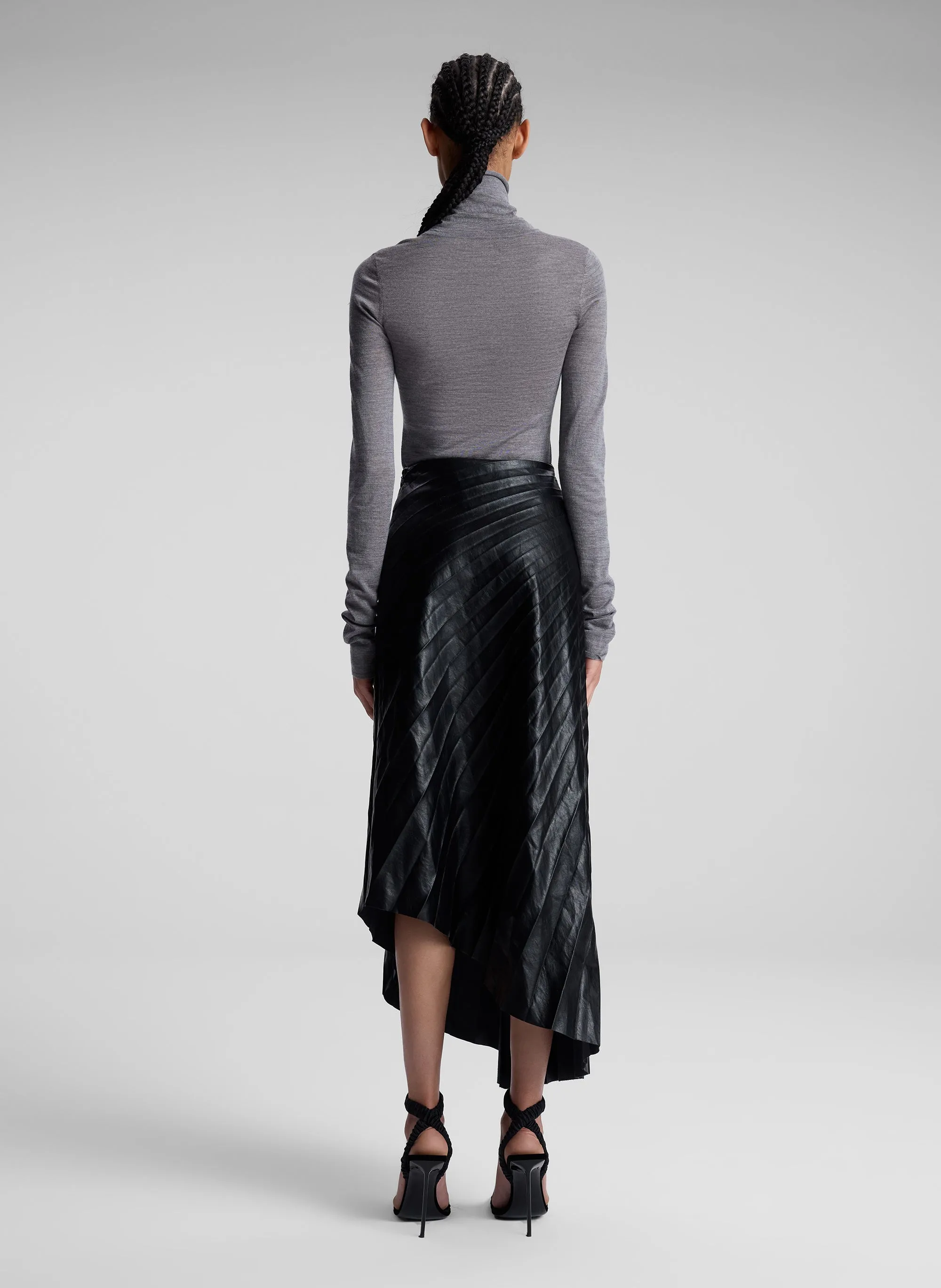 Tracy Textured Vegan Leather Skirt