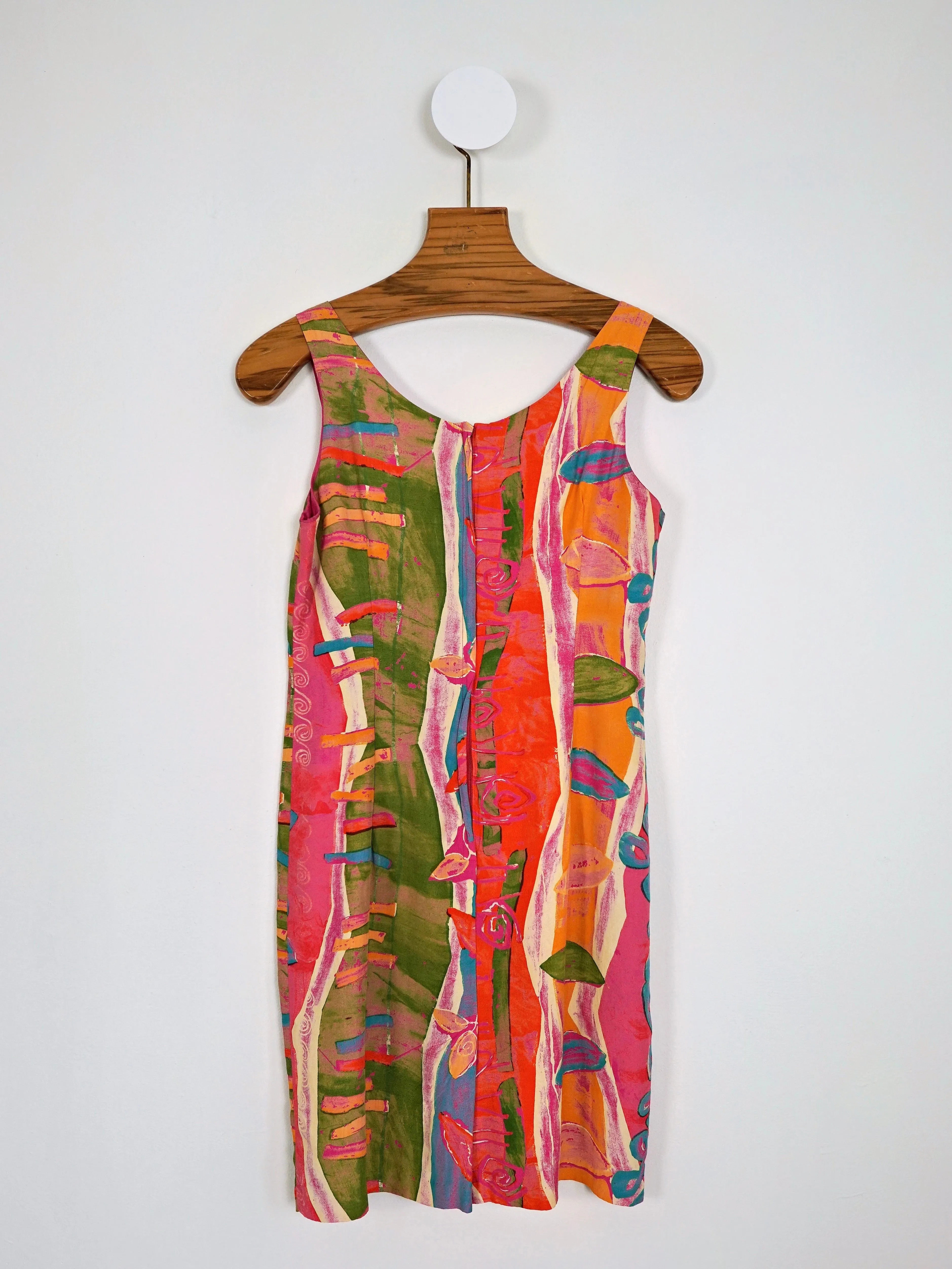 Vintage 80's Abstract Sheath Dress