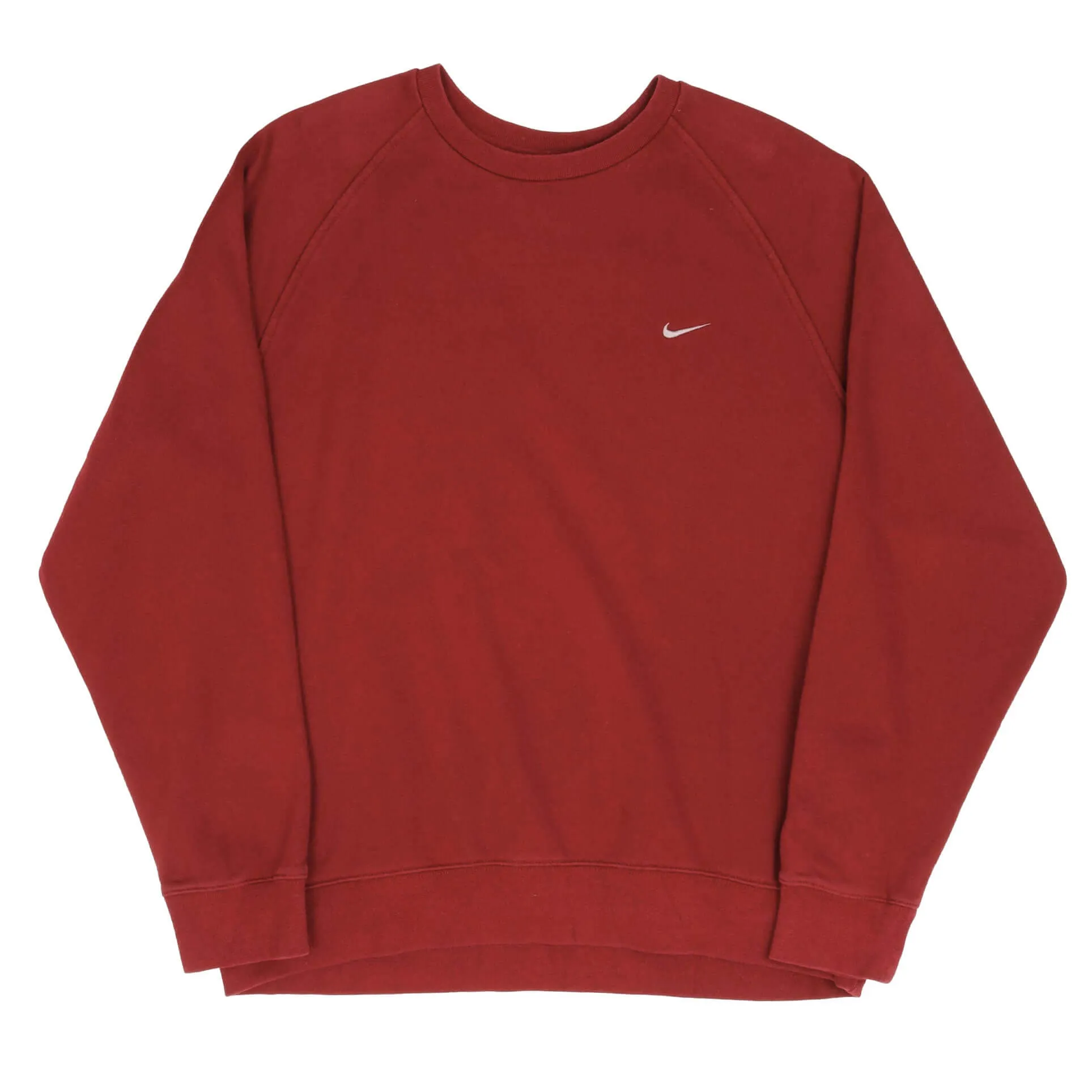 VINTAGE RED BURGUNDY NIKE CLASSIC SWOOSH SWEATSHIRT LATE 2000S SIZE LARGE