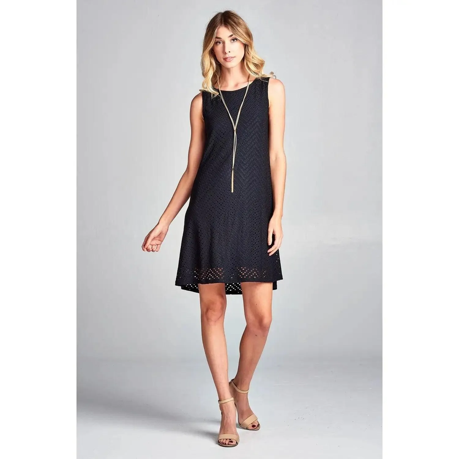 Vivid Solid Sleeveless Mini Modern Short Dress