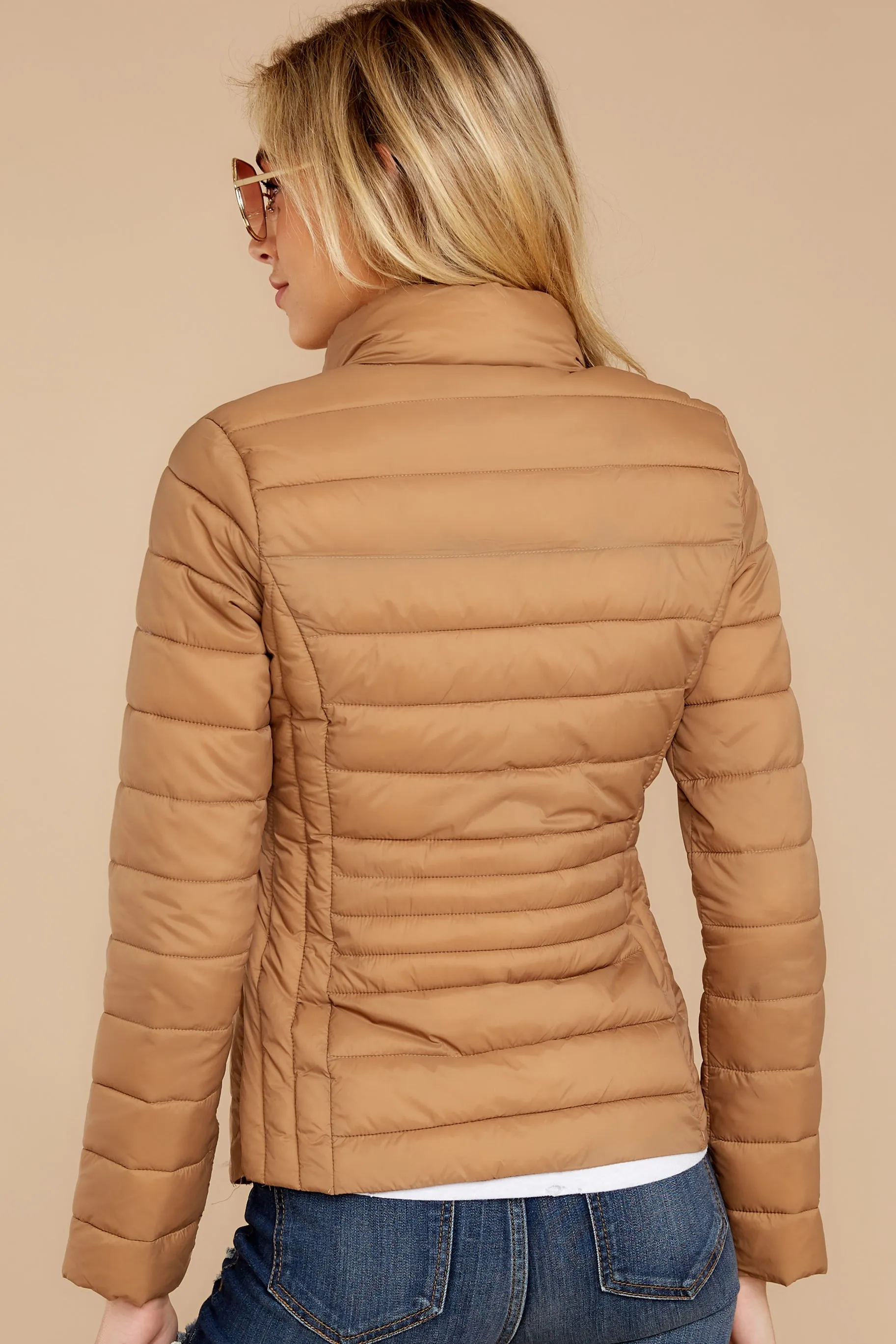 Weather Or Not Camel Puffer Jacket