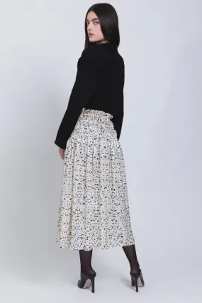 Wisteria Ivory Print Skirt