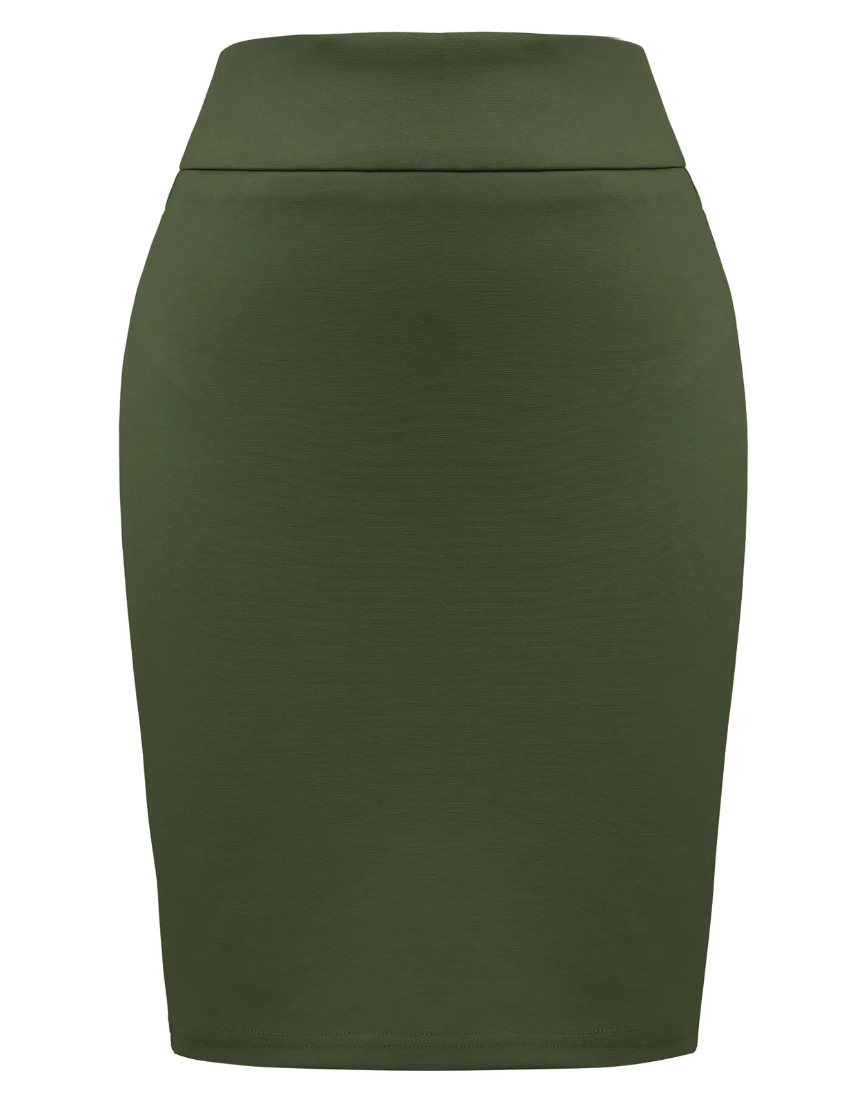 Women Back Slit Pencil Skirt OL High Waist Above Knee Bodycon Skirt