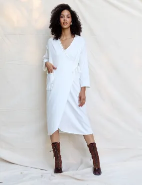 Wrap Classic Below Knee Dress