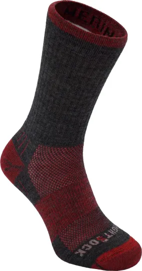 Wrightsock Merino Escape Crew Anti Blister System Grey/Fire | Buy Wrightsock Merino Escape Crew Anti Blister System Grey/Fire here | Outnorth